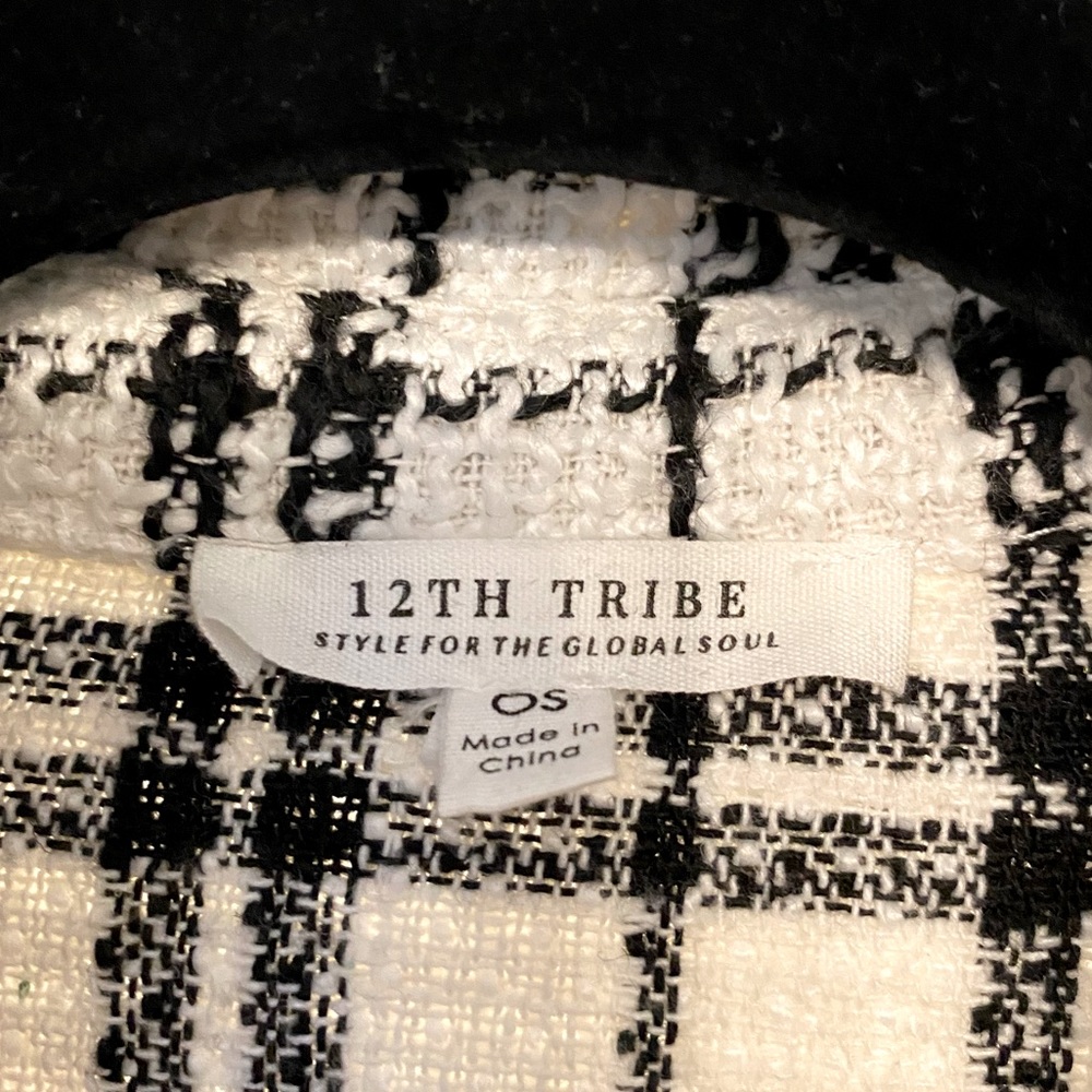 12th Tribe White/Black Plaid Shacket - One Size - Picture 5 of 5